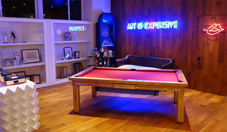 Neon Dining Room Pool Table
