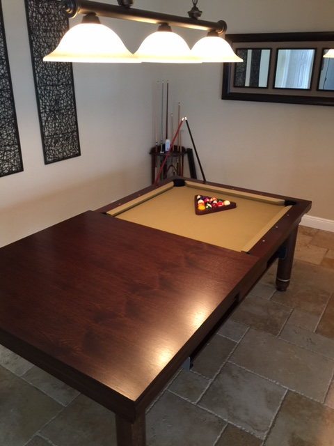 Dining Pool Table with Matching Top