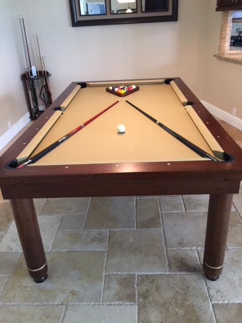 Dining Pool Table with Camel Felt