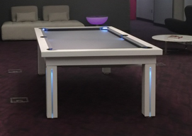White Pool Table Dining Tables