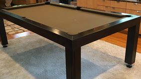 Black Dining Room Conversion Pool Table